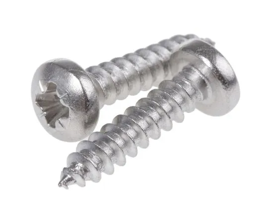 63-6693-92 RS PRO Plain Stainless Steel Pan Head Self Tapping Screw, N°No. 4 x 1/2in Long 13mm Long 521-557