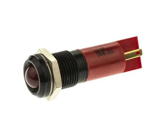 63-6586-47 RS PRO Red Indicator, 230 V ac, 14mm Mounting Hole Size, Tab Termination, IP67 210-254