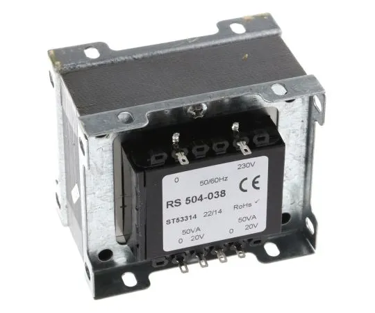 63-6679-88 RS PRO 100VA 2 Output Chassis Mounting Transformer, 20V ac 504-038