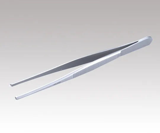 2-528-01　［Discontinued］NO.2 Hooked Tweezers Straight Type 130mm　No.2