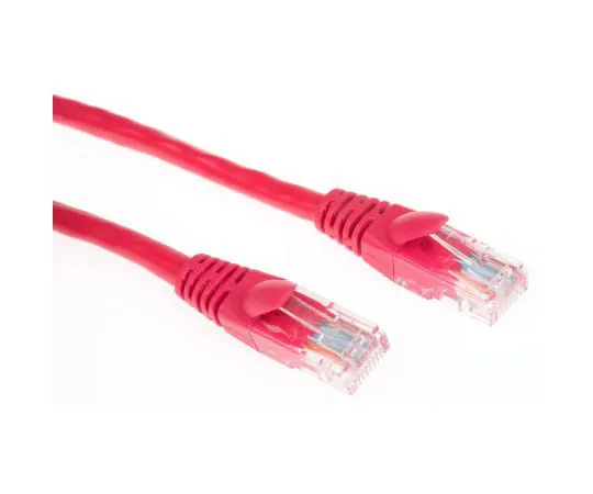 63-6702-75 RS PRO Red PVC Cat5e Cable U/UTP, 10m Male RJ45/Male RJ45 Terminated 556-405