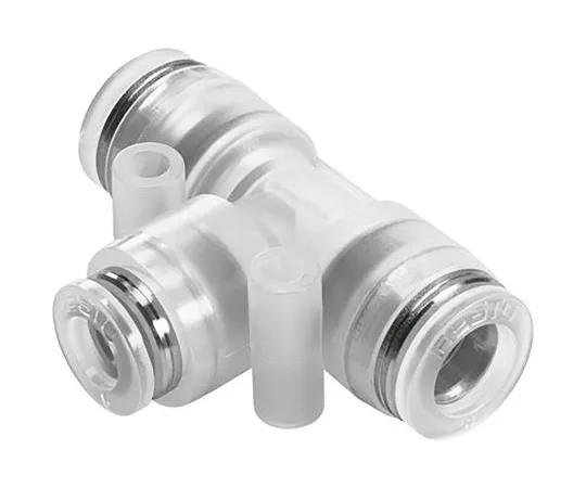 63-6996-73 Festo Pneumatic Tee Tube-to-Tube Adapter, Push In 12 mm x Push In 12 mm x Push In 10 mm , Food Grade , Chemical NPQP-T-Q12-Q10-FD-P10