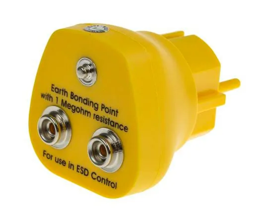 63-6867-37 RS PRO ESD Earth Bonding Plug With 1 x 4 mm Stud, 2 x 10 mm Stud 122-9159