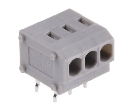 63-6880-70 Substrate Terminal Block 3.81 mm Pitch 1 Row 3 Pole Gray 2834088-2