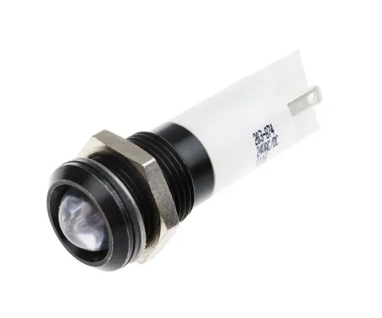 63-6581-52 RS PRO White Indicator, 24 V dc, 14mm Mounting Hole Size, Tab Termination, IP67 203-874