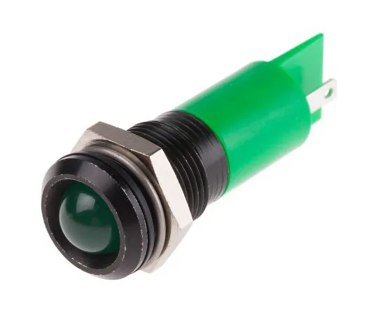63-6582-58 RS PRO Green Indicator, 24 → 36 V dc, 14mm Mounting Hole Size, Tab Termination 205-448