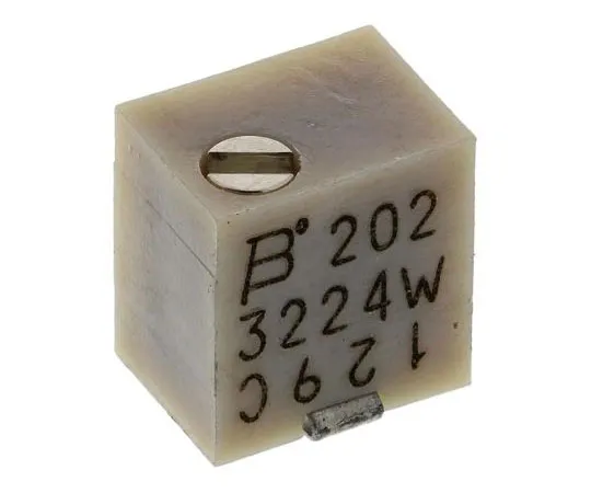 63-7351-26 2kΩ SMD Trimmer Potentiometer 0.25W Top Adjust Bourns 3224 Series 3224W-1-202E