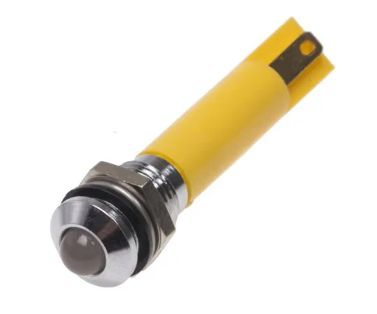 63-6587-56 RS PRO Yellow Indicator, 24 V ac/dc, 8mm Mounting Hole Size, Solder Tab Termination, IP67 211-538