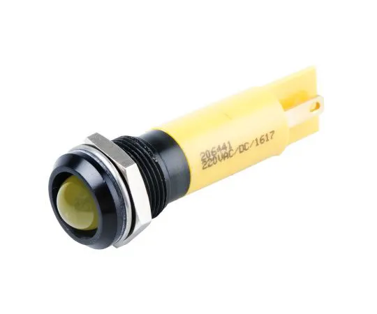 63-6583-29 RS PRO Yellow Indicator, 230 V ac, 12mm Mounting Hole Size, Tab Termination, IP67 206-441