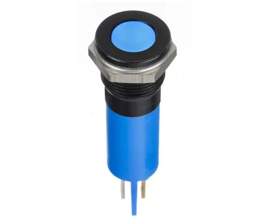 63-6950-57 RS PRO Blue Indicator, 12 V dc, 12mm Mounting Hole Size, Faston, Solder Lug Termination, IP67 124-6416