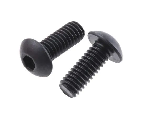 63-6612-67 RS PRO M4 x 10mm Hex Socket Button Screw Black, Self-Colour Steel 281-221