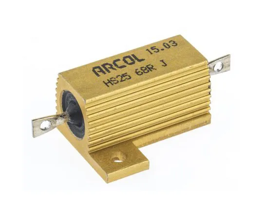 63-7349-45 Arcol HS25 Series Aluminium Ho***d Axial Wire Wound Panel Mount Resistor, 68Ω ±5% 25W HS25 68R J