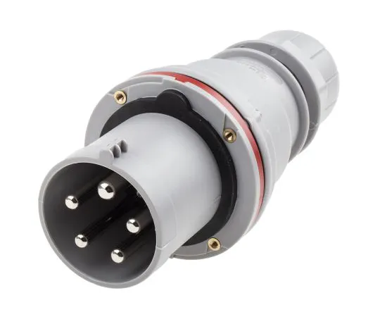 63-6988-53 RS PRO IP44 Red Cable Mount 3P+N+E Industrial Power Plug, Rated At 63A, 415 V 125-4438