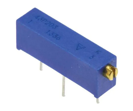 63-7349-70 20kΩ Through Hole Trimmer Potentiometer 0.5W Side Adjust Vishay 43P Series M43P203KB40