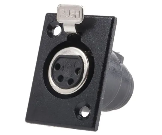 63-6653-93 RS PRO Panel Mount XLR Connector, Female, 4 Way, Silver Plating 457-954