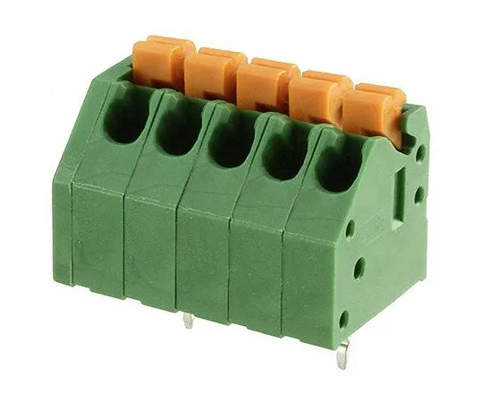 63-6880-90 Substrate Terminal Block 3.5 mm Pitch 1 Row 5 Pole Green 1-2834011-5