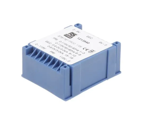 63-6789-54 2 x 9V ac 2 Output PCB Mount PCB Transformer, 6VA 121-3840
