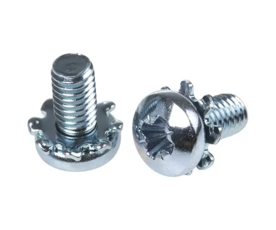 63-6611-63 RS PRO M3 x 6mm Zinc Plated Steel Pan Head Sems Screw, External Tooth Washer 278-641