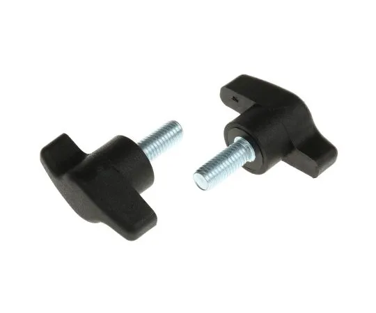 63-6666-71 RS PRO Black Wing Clamping Knob, M8 478-472