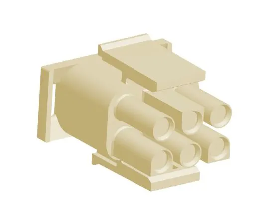 63-6966-61 Connector Housing Male 6 Pole 2 Row 6.35 mm Maiten Lock 1-1644055-2