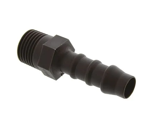 63-6729-25 Straight Male Hose Coupling 1/8in Adaptor, 1/8 in BSP Male, Nylon 795-102