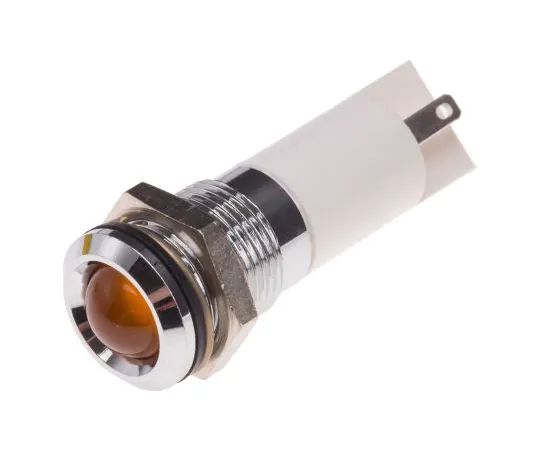 63-6581-88 RS PRO Orange neon Indicator, 110 V ac, 14.5mm Mounting Hole Size, Solder Tab Termination, IP40 204-401