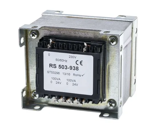 63-6679-78 RS PRO 200VA 2 Output Chassis Mounting Transformer, 24V ac 503-938