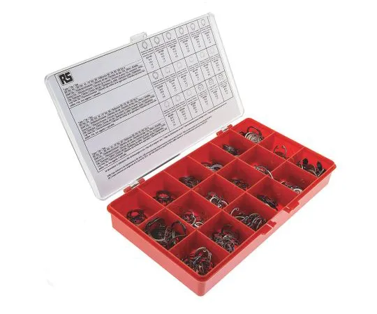 63-6611-48 450 piece E Type, External, Internal Stainless Steel Circlip Kit 278-376