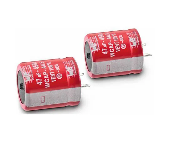 63-6968-84 Wurth Elektronik 220μF 450V dc Aluminium Electrolytic Capacitor, Through Hole 25 (Dia.) x 41mm +105°C 25mm 10mm 861111484019