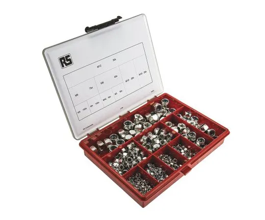 63-6611-45 RS PRO 495 Piece Steel Self Locking Nuts Box 278-095