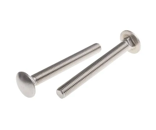 63-6833-73 Plain Stainless Steel Coach Bolt, M10 x 90mm 122-4441