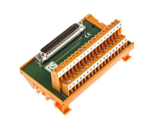 63-6633-98 RS PRO, 37 Pole D-sub Connector, Male Interface Module, DIN Rail Mount 403-409