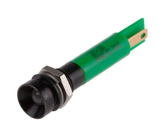 63-6582-49 RS PRO Green Indicator, 24 V ac/dc, 8mm Mounting Hole Size, Solder Tab Termination, IP67 205-280