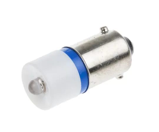 63-6584-36 LED Reflector Bulb, BA9s, Blue, Single Chip, 10mm dia., 6V ac/dc 207-567