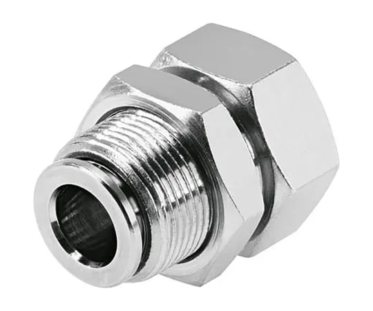 63-6994-89 Festo Pneumatic Bulkhead Tube-to-Tube Adapter, Yes Push In 4 mm NPQH-H-G18F-Q4-P10