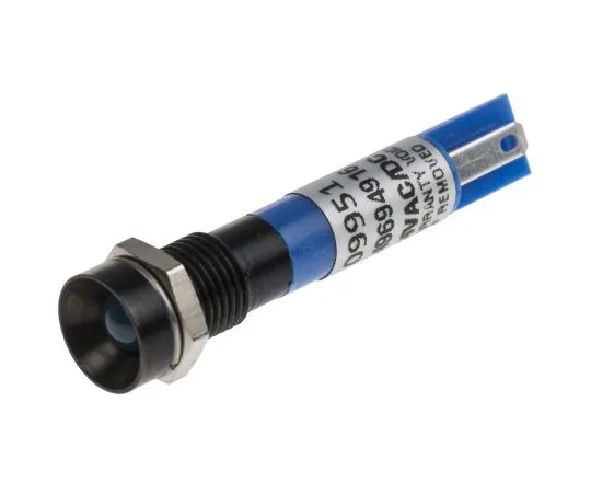 63-6586-24 RS PRO Blue Indicator, 24 V dc, 8mm Mounting Hole Size, Solder Tab Termination 209-951