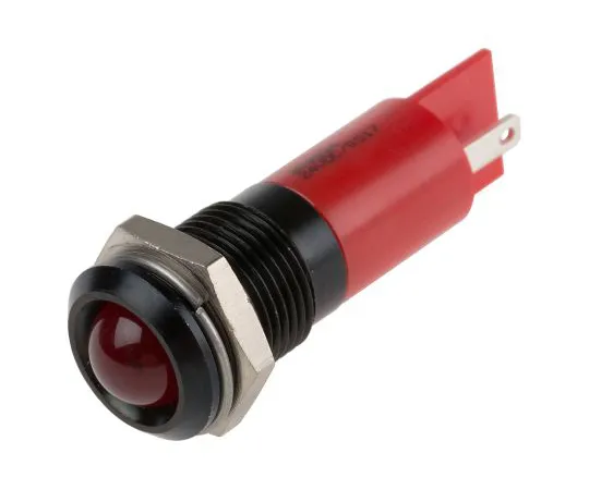 63-6586-19 RS PRO Red Flashing LED Indicator, 24 V dc, 14mm Mounting Hole Size, Solder Tab Termination 209-894