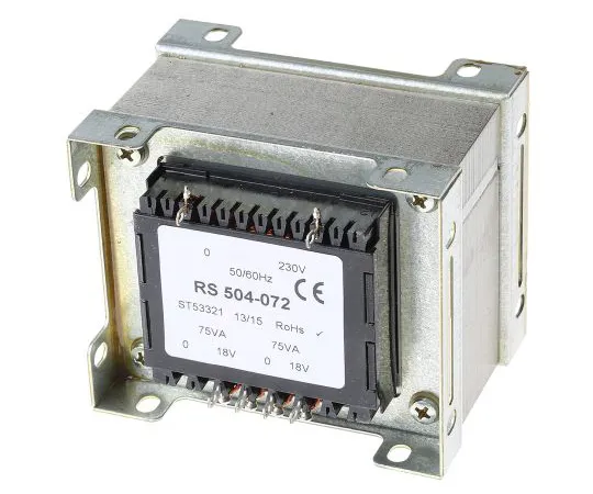 63-6679-95 RS PRO 150VA 2 Output Chassis Mounting Transformer, 18V ac 504-072