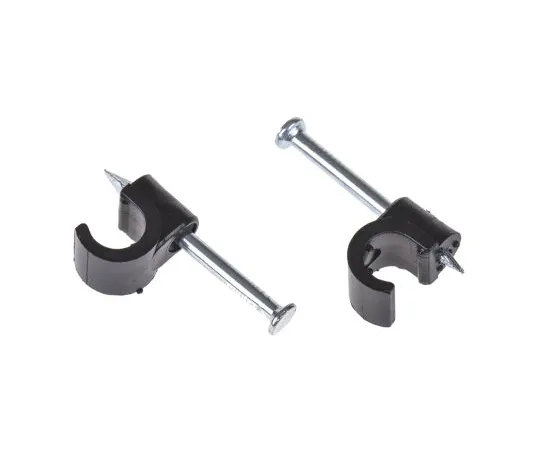 63-6599-54 RS PRO Cable Clip Black Nail Polypropylene TV Cable Clip, 6mm Max. Bundle 233-415