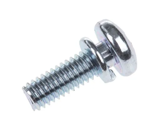 63-6611-91 RS PRO M4 x 12mm Zinc Plated Steel Pan Head Sems Screw, Spring Washer 279-199