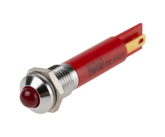 63-6583-90 RS PRO Red Indicator, 230 V ac, 8mm Mounting Hole Size, Tab Termination 207-113