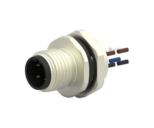 63-7041-38 TE Connectivity, T417 Series, Straight M12 to Unterminated Industrial Automation Cable Assembly, 4 Core 220mm Cable T4171210004-001