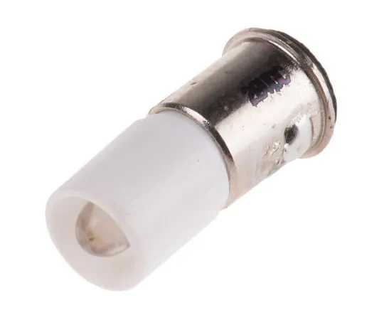 63-6583-87 LED Reflector Bulb, Midget Flange, White, Single Chip, 6mm dia., 28V dc 207-090