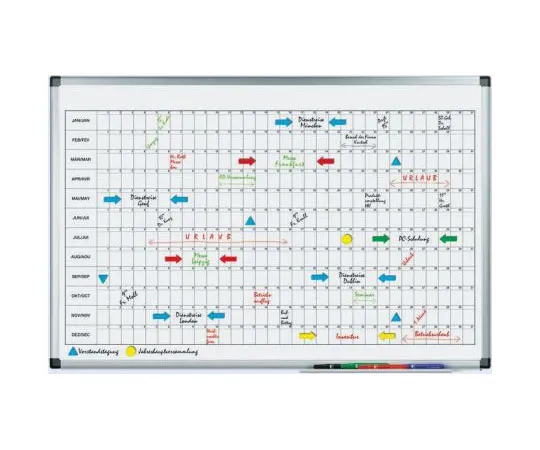 63-7325-05 Legamaster Yearly Magnetic Wall Planner, 900 x 600mm 4110-00