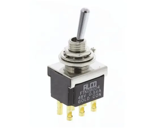 63-6618-12 Toggle Switch On-On DPDT Panel Mount 14 mA @ 28 V dc FTN09G04