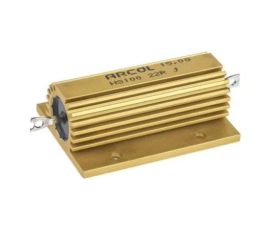 63-7351-49 Arcol HS100 Series Aluminium Ho***d Axial Wire Wound Panel Mount Resistor, 22Ω ±5% 100W HS100 22R J