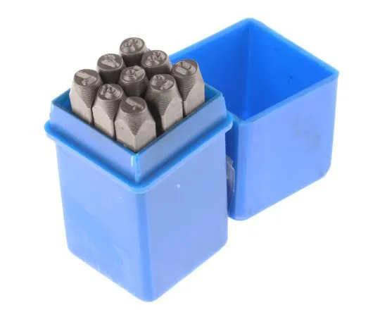 63-6604-96 RS PRO 4mm x 9 Piece Engraving Punch Set, (0 → 8) 251-700