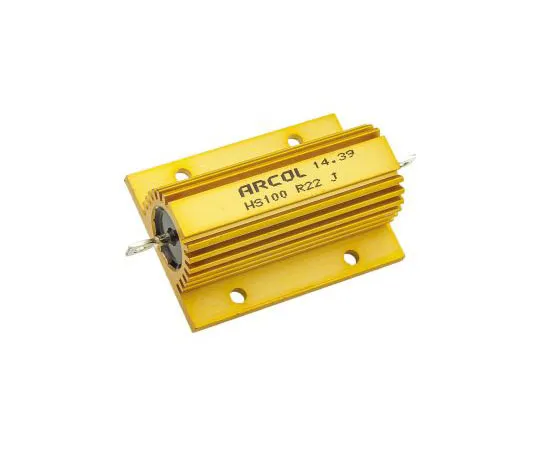 63-7351-44 Arcol HS100 Series Aluminium Ho***d Axial Wire Wound Panel Mount Resistor, 220mΩ ±5% 100W HS100 R22 J