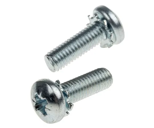 63-6611-69 RS PRO M5 x 16mm Zinc Plated Steel Pan Head Sems Screw, External Tooth Washer 278-742