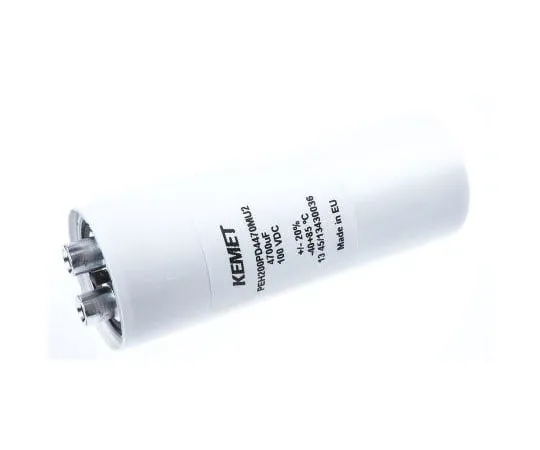 63-7351-60 KEMET 4700μF 100V dc Aluminium Electrolytic Capacitor, Chassis Mount 36.6 x 97.5mm +85°C 36.6mm 97.5mm PEH200PD4470MU2